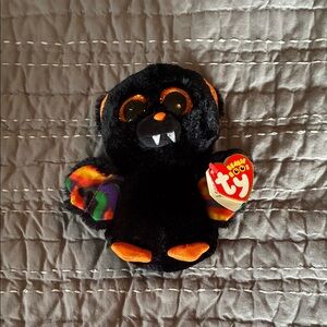 Ty Beanie Boo Black and Orange Bat Plush
